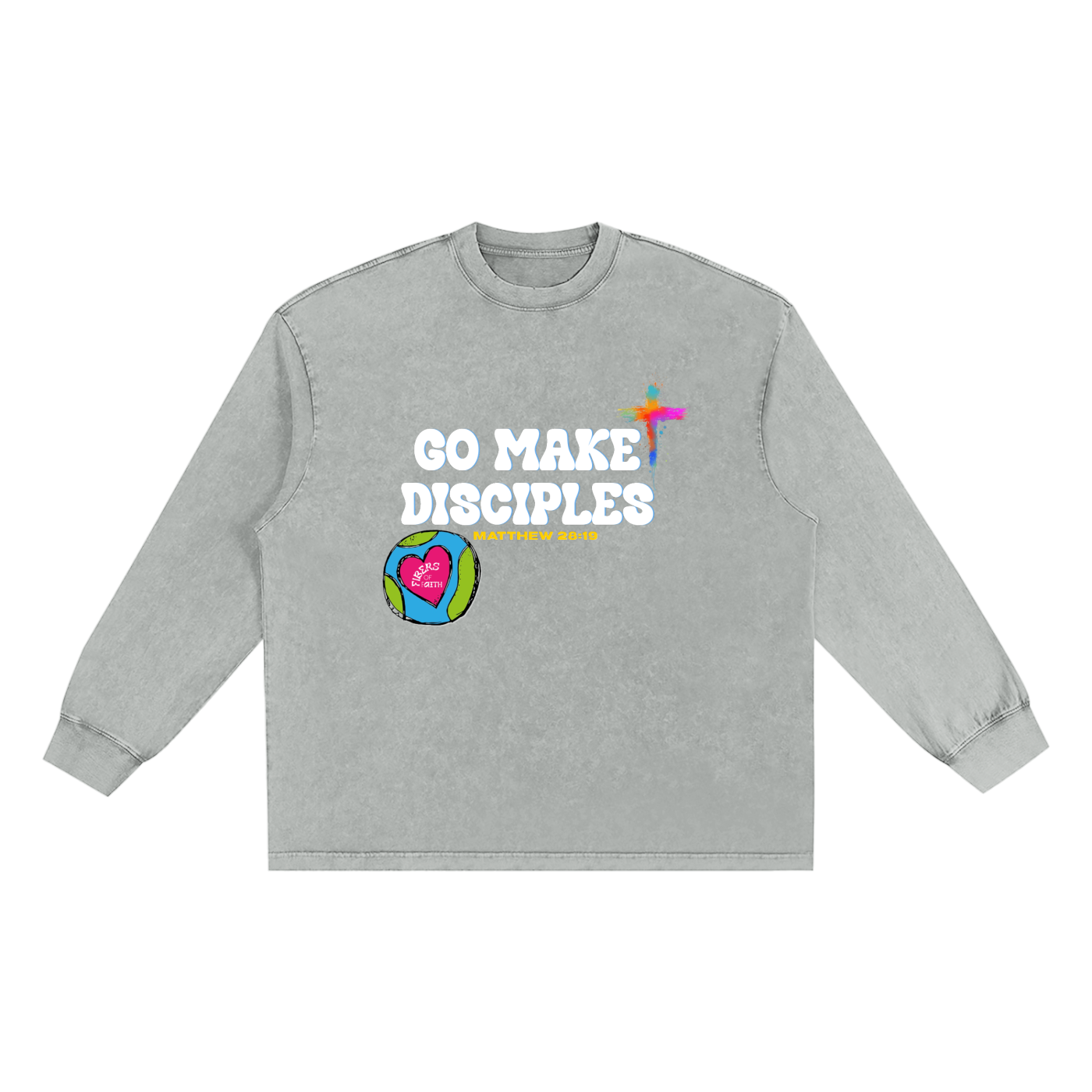 “GO MAKE DISCIPLES” OVERSIZE LONG SLEEVE TEE