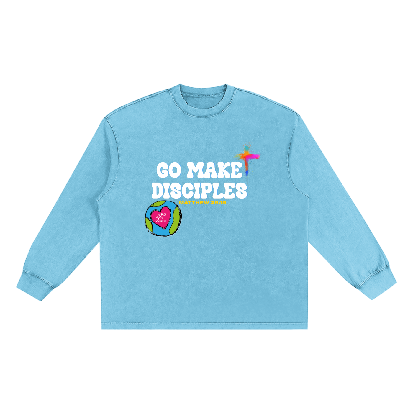 “GO MAKE DISCIPLES” OVERSIZE LONG SLEEVE TEE