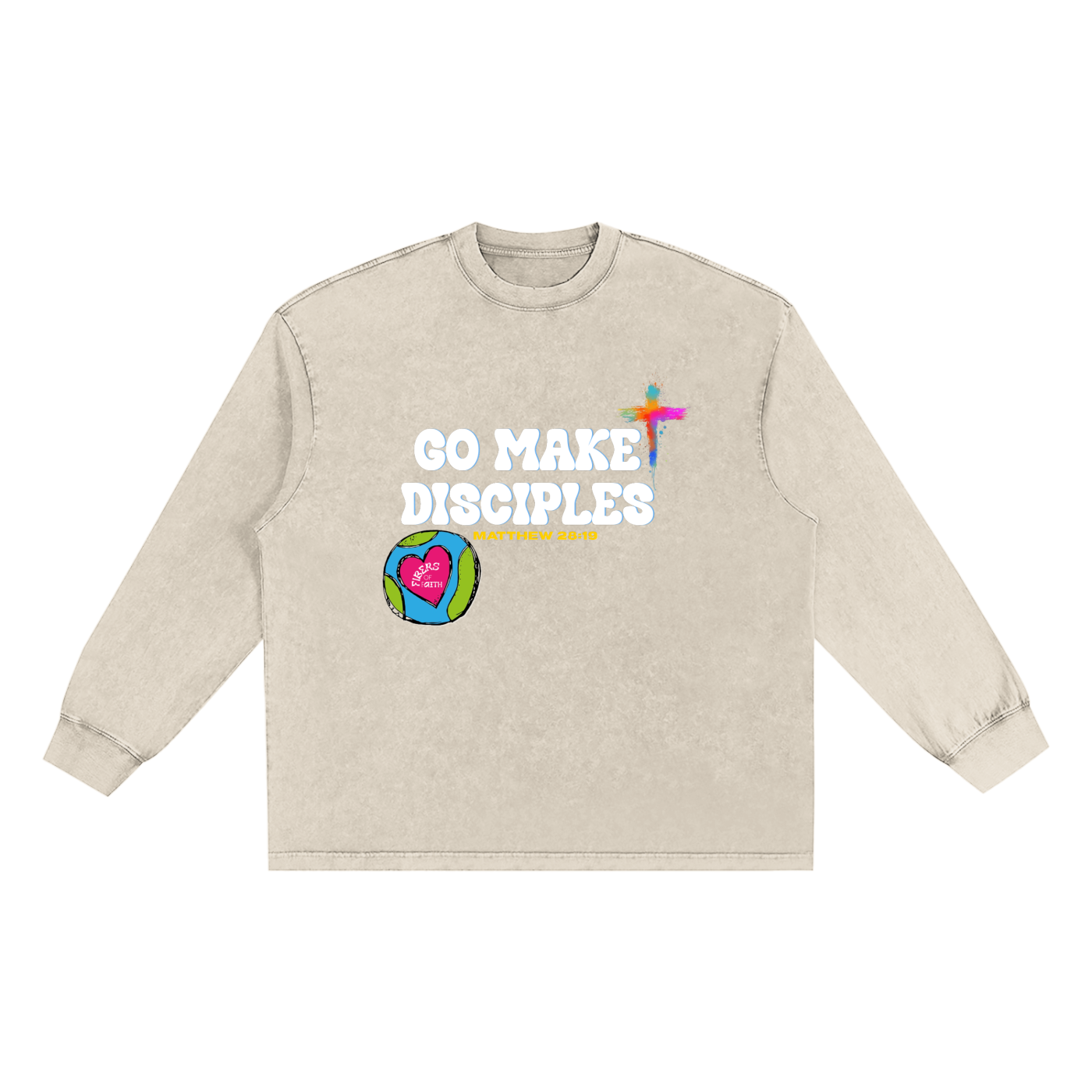 “GO MAKE DISCIPLES” OVERSIZE LONG SLEEVE TEE
