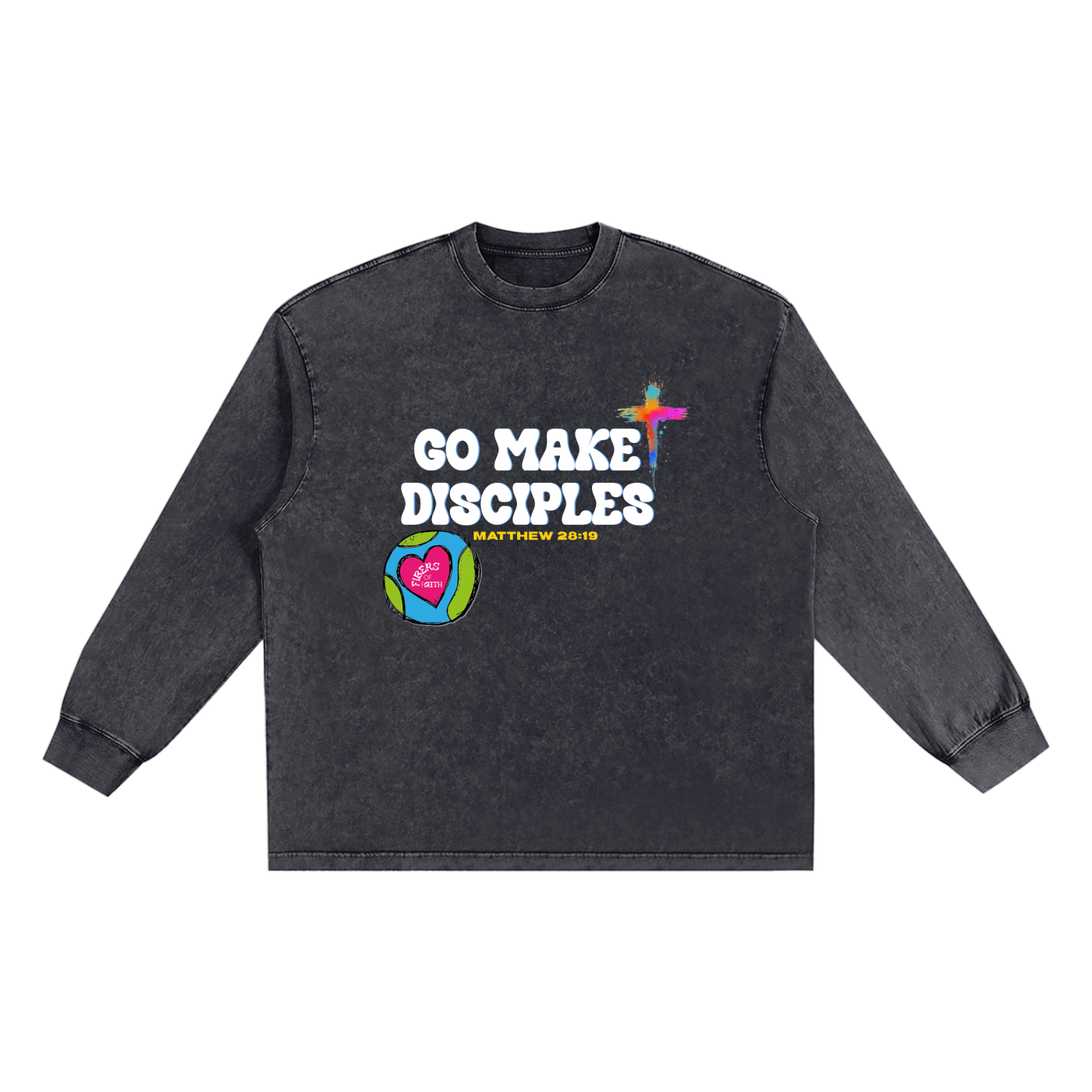 “GO MAKE DISCIPLES” OVERSIZE LONG SLEEVE TEE