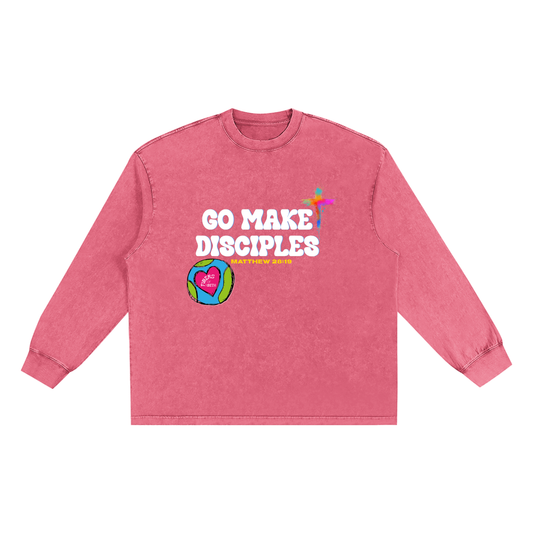 “GO MAKE DISCIPLES” OVERSIZE LONG SLEEVE TEE