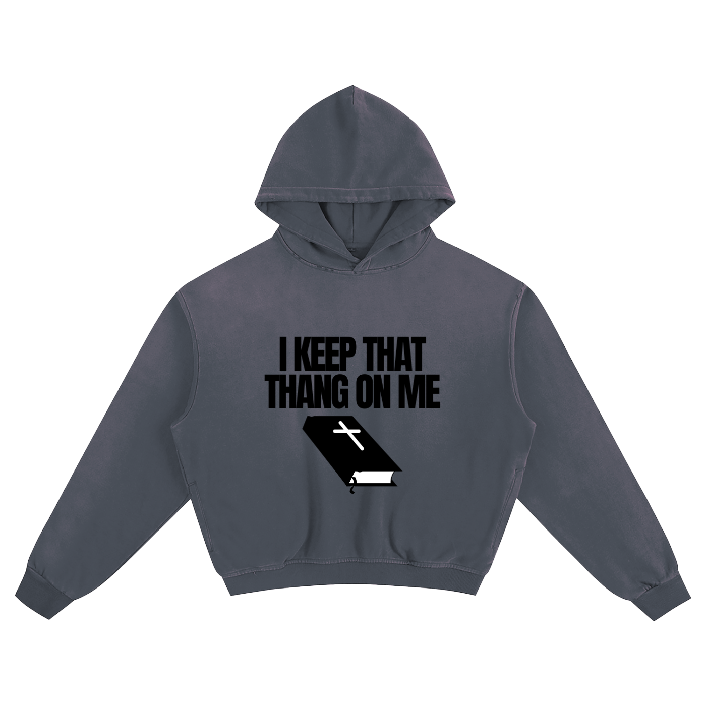 ‘NO WEAPON’ BOXY HOODIE