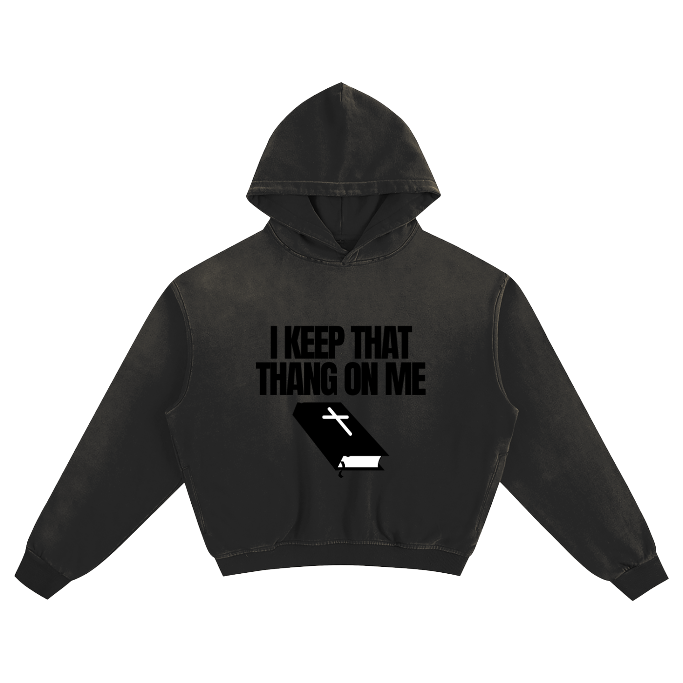 ‘NO WEAPON’ BOXY HOODIE